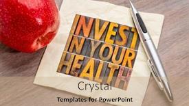  Presentation with abstract health - Audience pleasing slide deck consisting of invest-in-your-health-concept backdrop and a coral colored foreground