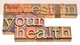  Presentation with health wellbeing - Audience pleasing presentation design consisting of invest-in-your-health-isolated backdrop and a coral colored foreground