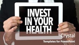  Presentation with invest - Cool new PPT layouts with invest in your health backdrop and a violet colored foreground