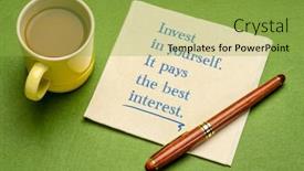  Presentation with personal development - Slide set featuring invest-in-yourself-it-pays background and a yellow colored foreground