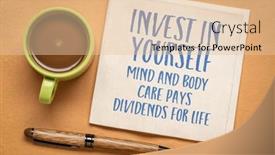  Presentation with mind body - PPT theme having invest-in-yourself-mind background and a lemonade colored foreground