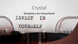  Presentation with invest - PPT theme consisting of invest-in-yourself-phrase-written background and a white colored foreground