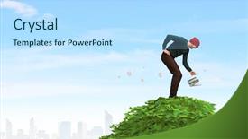  Presentation with invest - Theme enhanced with invest right for better future background and a light blue colored foreground