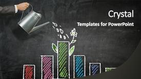  Presentation with money tree - PPT layouts with invest your money to get background and a dark gray colored foreground