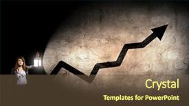  Presentation with lantern - Amazing presentation theme having young pretty businesswoman with lantern in darkness backdrop and a tawny brown colored foreground