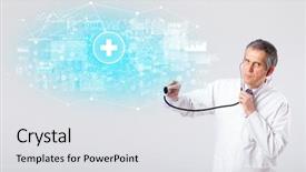  Presentation with investigate - Beautiful theme featuring investigations - professional researcher investigate the results backdrop and a light gray colored foreground