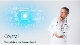  Presentation with investigate - Slide set featuring investigations - professional researcher investigate the results background and a sky blue colored foreground