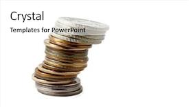  Presentation with column chromatography - Beautiful presentation featuring investing edge - column of coins backdrop and a  colored foreground