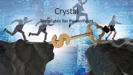  Presentation with prosperity - PPT layouts consisting of investing edge - concept of key to financial background and a light blue colored foreground