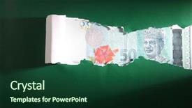  Presentation with ringgit malaysia - Amazing theme having investing edge - tear paper cardboard backdrop and a tawny brown colored foreground