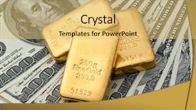  Presentation with gold investment - Cool new presentation theme with investing in real gold than backdrop and a yellow colored foreground