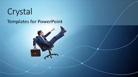  Presentation with economic - Slides consisting of investissement direct l etranger - businessman in economic growth concept background and a light blue colored foreground