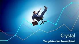  Presentation with stock markets and economic growth - Amazing PPT theme having investissement direct l etranger - businessman in economic growth concept backdrop and a  colored foreground