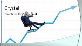  Presentation with stock markets and economic growth - Slide deck having investissement direct l etranger - businessman in economic growth concept background and a white colored foreground