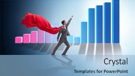  Presentation with bar - Cool new PPT theme with investissement direct l etranger - young businessman in business concept backdrop and a light blue colored foreground