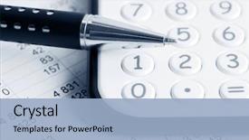  Presentation with accounting - PPT theme enhanced with investment - accounting background and a light blue colored foreground