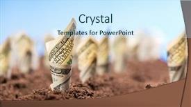  Presentation with go grow and glow - Slide set featuring investment - american dollars grow background and a cool aqua colored foreground