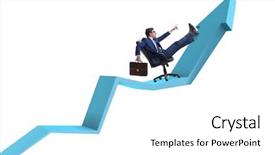  Presentation with economic - Colorful slide set enhanced with investment - businessman in economic growth concept backdrop and a white colored foreground