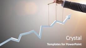  Presentation with economy - Audience pleasing presentation theme consisting of investment - businessman keeping the growth backdrop and a gray colored foreground