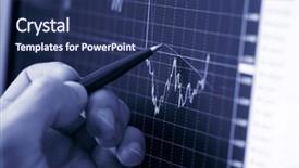  Presentation with financial report - Beautiful presentation theme featuring capital investment - businessman's hand showing diagram backdrop and a ocean colored foreground