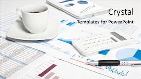  Presentation with data analysis - Beautiful slides featuring investment - financial data analysis concept backdrop and a white colored foreground