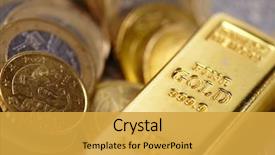  Presentation with gold investment - Amazing presentation having investment - gold bar concept backdrop and a yellow colored foreground