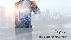 Presentation with business growth - Amazing theme having investment - his business growth and progress backdrop and a light gray colored foreground
