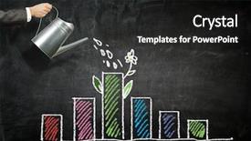  Presentation with investment money - PPT theme consisting of investment - invest your money to get background and a dark gray colored foreground