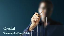  Presentation with investment - Colorful PPT theme enhanced with investment - male hand drawing a chart backdrop and a ocean colored foreground