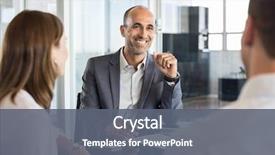  Presentation with young happy couple - Amazing presentation theme having investment - mature financial agent in meeting backdrop and a gray colored foreground