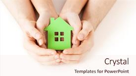  Presentation with real estate investment - Theme with investment - real estate and family home background and a lemonade colored foreground