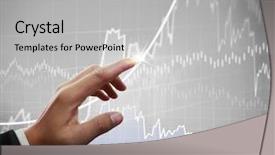  Presentation with financial wellness - Colorful PPT theme enhanced with investment banking - businessman with financial symbols coming backdrop and a  colored foreground