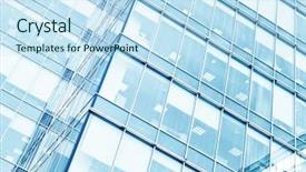  Presentation with investment - PPT layouts with investment banking - perspective and underside angle view background and a sky blue colored foreground