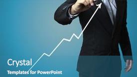  Presentation with investment - Presentation theme featuring investment chart - male hand drawing a graph background and a teal colored foreground