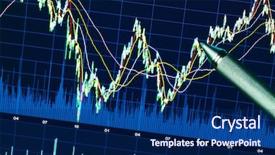  Presentation with stock market - Cool new presentation theme with investment chart - stock market graph backdrop and a navy blue colored foreground