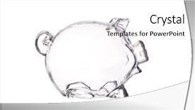  Presentation with pig - Theme featuring investment choices - empty transparent pig bank background and a white colored foreground