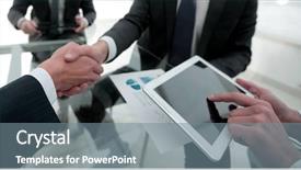  Presentation with partnership - Beautiful slides featuring investment choices - new technologies and business partnership backdrop and a gray colored foreground