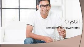 Presentation with investment money - PPT theme consisting of investment concept indian guy saving background and a lemonade colored foreground