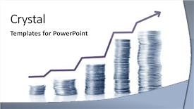  Presentation with forex - Cool new presentation theme with investment forex - coins isolated on white background backdrop and a white colored foreground