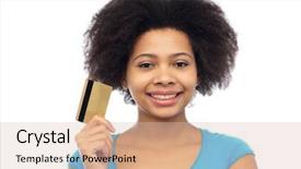  Presentation with earn money for shopping online - Presentation theme consisting of free accounting - finances people money and shopping background and a  colored foreground