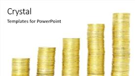  Presentation with gestion de stock - Beautiful presentation design featuring investment gold - stock of coins isolated backdrop and a  colored foreground