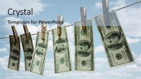  Presentation with investment money - Cool new PPT theme with investment or venture capital funding backdrop and a light blue colored foreground