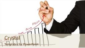  Presentation with grab hand - Colorful theme enhanced with investment plan - businessman hand write graph isolated backdrop and a  colored foreground