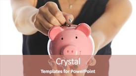  Presentation with investing - Presentation design having investment portfolio - investing for the future woman background and a coral colored foreground