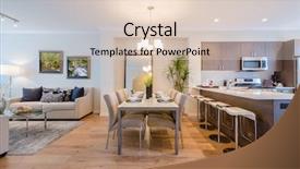  Presentation with luxury house - Audience pleasing presentation theme consisting of investment portfolio - modern dining room in luxury backdrop and a lemonade colored foreground