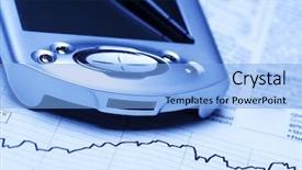  Presentation with financial portfolio - Colorful presentation enhanced with investment portfolio - shot of a pda backdrop and a light blue colored foreground