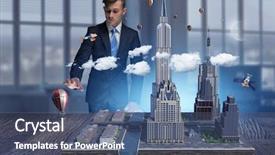  Presentation with development - Audience pleasing presentation design consisting of construction presentation - presenting his development project mixed backdrop and a ocean colored foreground