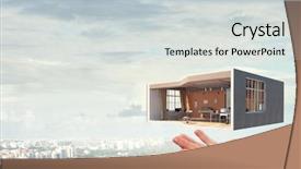  Presentation with interior design - Amazing presentation theme having your dream house design mixed backdrop and a light gray colored foreground