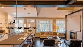  Presentation with room interior design - Beautiful presentation theme featuring investment property - interior design of a luxury backdrop and a coral colored foreground