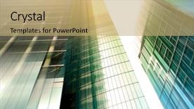  Presentation with high rise building - Amazing PPT theme having investment property - panoramic and prospective wide angle backdrop and a coral colored foreground